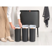 Brabantia Bo Touch Bin Afvalemmer - 3x11 liter - 3 kunststof binnenemmers - confident grey SW1117521