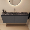 MONDIAZ TURE-DLUX 120cm toiletmeubel Dark Grey. EDEN wastafel Lava positie midden. Zonder kraangat. SW1103825