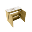 MONDIAZ TURE-DLUX 60cm toiletmeubel Oro. EDEN wastafel Frappe positie links. Zonder kraangat. SW1102880