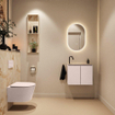 MONDIAZ TURE-DLUX 60cm toiletmeubel Rosee. EDEN wastafel Frappe positie links. Met 1 kraangat. SW1102967