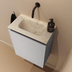 MONDIAZ TURE-DLUX 40cm toiletmeubel Plata. EDEN wastafel Ostra positie midden. Zonder kraangat. SW1104980