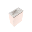 MONDIAZ TURE-DLUX 40cm toiletmeubel Rosee. EDEN wastafel Glace positie links. Zonder kraangat. SW1103500