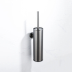Fortifura Calvi toiletborstelhouder - gesloten model - wand - rond - Geborsteld Gunmetal PVD OUTLETSTORE STORE32467