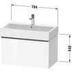 Duravit D-Neo wastafelonderkast 78.4x44x44.2cm 1 lade Eiken (zwart) Mat SW640851