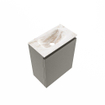 MONDIAZ TURE-DLUX 40cm toiletmeubel Smoke. EDEN wastafel Frappe positie midden. Zonder kraangat. SW1103047