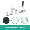 Hansgrohe Finoris afdekset 4-gats badkraan met s-box chroom SW651142