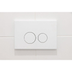 QeramiQ Dely Toiletset - 36.3x51.7cm - diepspoel - rimless - Geberit UP320 Burda inbouwreservoir - softclose toiletzitting - mat witte bedieningsplaat - ronde knoppen - mat wit SW804603
