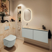 MONDIAZ TURE-DLUX 120cm toiletmeubel Greey. EDEN wastafel Frappe positie links. Zonder kraangat. SW1102836