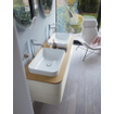 Duravit HappyD 2 Plus waskom rechthoekig zonder kraangat zonder overloop 60x40cm met keramische afdekkap wit SW297018