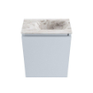 MONDIAZ TURE-DLUX 40cm toiletmeubel Clay. EDEN wastafel Glace positie rechts. Zonder kraangat. SW1103184