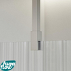 FugaFlow Eccelente Vetro inloopdouche badkamer - 50x200cm - ribbelglas - plafondarm - geborsteld RVS SW1124925