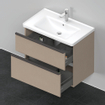 Duravit D-Neo wastafelonderkast 78.4x62.5x45.2cm 2 lades Linnen Mat SW641212