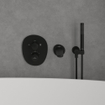 Villeroy & Boch Antao Inbouwthermostaat met tweeweg stopkraan - mat zwart SW974310