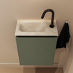MONDIAZ TURE-DLUX 40cm toiletmeubel Army. EDEN wastafel Ostra positie links. Met 1 kraangat. SW1104683