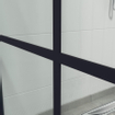 Saniclass Bellini Inloopdouche - 120x200cm - windows frame buitenzijde - anti kalk - mat zwart SW238198