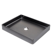 Qisani Vanity opbouwwastafel 52x41x7cm zonder kraangat met afvoerplug Gunmetal SW203616