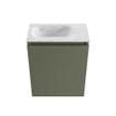 MONDIAZ TURE-DLUX 40cm toiletmeubel Army. EDEN wastafel Opalo positie links. Met 1 kraangat. SW1104185