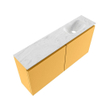 MONDIAZ TURE-DLUX 100cm toiletmeubel Ocher. EDEN wastafel Opalo positie rechts. Met 1 kraangat. SW1104408