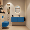 MONDIAZ TURE-DLUX 120cm toiletmeubel Jeans. EDEN wastafel Frappe positie midden. Met 1 kraangat. SW1102847