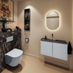 MONDIAZ TURE-DLUX 80cm toiletmeubel Clay. EDEN wastafel Lava positie midden. Zonder kraangat. SW1103767