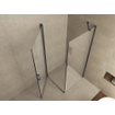 Wiesbaden Salone cabine met 1 draaideur 900 x 900 x 2000 x 8 mm nano helder glas/mat zwart SW545136