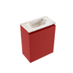 MONDIAZ TURE-DLUX 40cm toiletmeubel Fire. EDEN wastafel Frappe positie midden. Zonder kraangat. SW1102768
