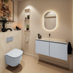 MONDIAZ TURE-DLUX 100cm toiletmeubel Clay. EDEN wastafel Ostra positie midden. Zonder kraangat. SW1104762
