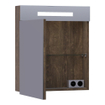 BRAUER Promise spiegelkast - 60x70x15cm -- met directe verlichting 1 linksdraaiende enkelzijdige spiegeldeur Grove SW371665