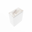 MONDIAZ TURE-DLUX 40cm toiletmeubel Talc. EDEN wastafel Frappe positie links. Met 1 kraangat. SW1102584