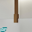 FugaFlow Eccelente Vetro inloopdouche badkamer - 90x200cm - mat glas - plafondarm - geborsteld koper - SW1125120