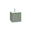 Crosswater Glide II Wastafel inbouw - kraangat - 50x45x1cm - glas - wit SW487189