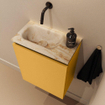 MONDIAZ TURE-DLUX 40cm toiletmeubel Ocher. EDEN wastafel Frappe positie links. Zonder kraangat. SW1102849