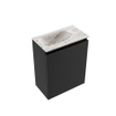 MONDIAZ TURE-DLUX 40cm toiletmeubel Urban. EDEN wastafel Glace positie links. Zonder kraangat. SW1103133