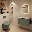 MONDIAZ TURE-DLUX 80cm toiletmeubel Army. EDEN wastafel Ostra positie rechts. Zonder kraangat. SW1104713