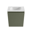 MONDIAZ TURE-DLUX 40cm toiletmeubel Army. EDEN wastafel Opalo positie midden. Zonder kraangat. SW1104164
