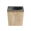 MONDIAZ TURE-DLUX 40cm toiletmeubel Washed Oak. EDEN wastafel Lava positie rechts. Zonder kraangat. SW1104077