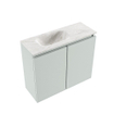 MONDIAZ TURE-DLUX 60cm toiletmeubel Greey. EDEN wastafel Ostra positie links. Met 1 kraangat. SW1104840