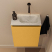MONDIAZ TURE-DLUX 40cm toiletmeubel Ocher. EDEN wastafel Opalo positie rechts. Zonder kraangat. SW1104392
