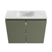 MONDIAZ TURE-DLUX 60cm toiletmeubel Army. EDEN wastafel Opalo positie midden. Zonder kraangat. SW1104186