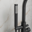 Crosswater MPRO Badkraan - vrijstaand - met staafhanddouche - zwart mat SW209267