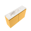 MONDIAZ TURE-DLUX 80cm toiletmeubel Ocher. EDEN wastafel Frappe positie links. Zonder kraangat. SW1102865