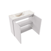 MONDIAZ TURE-DLUX 60cm toiletmeubel Cale. EDEN wastafel Frappe positie links. Zonder kraangat. SW1102660