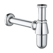 GROHE Euro fonteinset 37x18cm 1 kraangat zonder overloop rechte chromen kraan sifon afvoerplug fontein Rechthoek wit SW657318