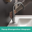 Hansgrohe Vernis Blend wastafelkraan uitloop draaibaar m/waste chroom SW642531