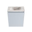 MONDIAZ TURE-DLUX 40cm toiletmeubel Clay. EDEN wastafel Glace positie midden. Zonder kraangat. SW1103258