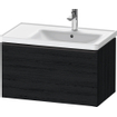 Duravit D-Neo wastafelonderkast 78.4x44x45.2cm 1 lade met softclose Eiken (zwart) Mat SW640811