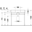 Duravit Vero onderstel voor wastafel 045480 chroom 0305326