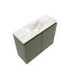 MONDIAZ TURE-DLUX 60cm toiletmeubel Army. EDEN wastafel Frappe positie midden. Met 1 kraangat. SW1102641