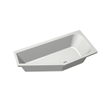 Xenz Lagoon compact ligbad - 160x75cm - met overloop - zonder afvoer - Hoekopstelling rechts - Acryl Wit SW102958