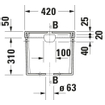 Duravit Serie 1930 Reservoir 42X36X17cm Dual Flush Inclusief Binnenwerk wondergliss Wit SW112406